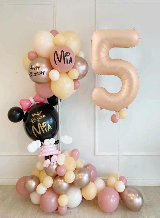 Atpata Funky #5 Elegant Caramel Colour JUMBO 40 INCH Number Balloons Set | 0 to 9 Digit Shapes | Decorative Balloons for Milestones & Celebrations - Image 5